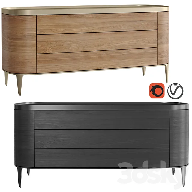 Poliform Gentleman Chest of Drawers 3DModel Poliform Gentleman Chest of Drawers 3DModel