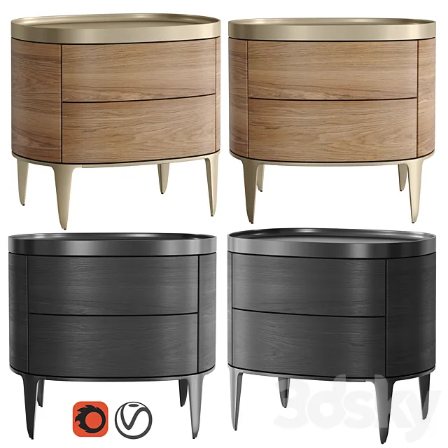 Poliform Gentleman Night Table 3DModel Poliform Gentleman Night Table 3DModel