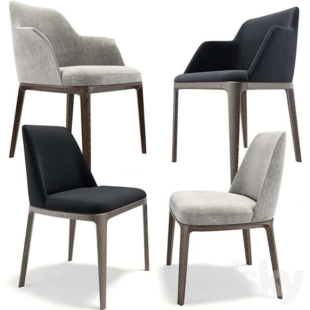 Poliform Grace And Sophie Chair Sets 3D Model Poliform Grace And Sophie Chair Sets 3D Model