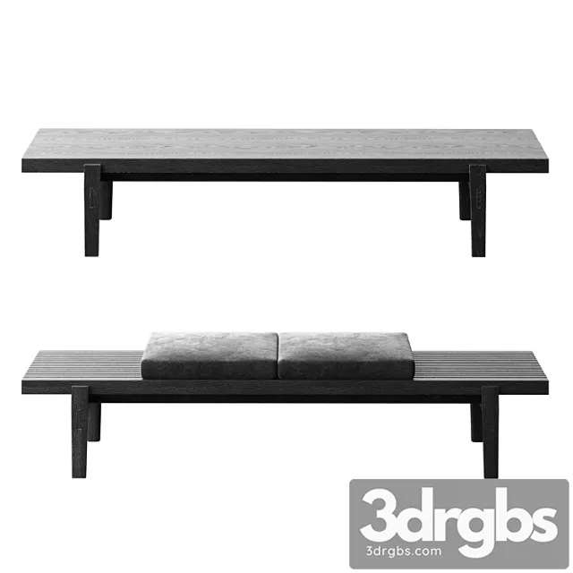 Poliform home hotel bench 2 3D Model Download