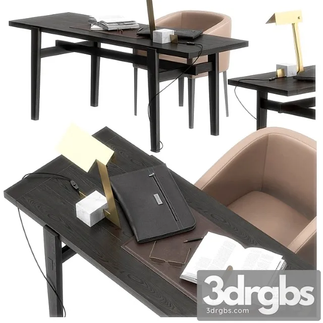 Poliform home hotel desk set 2 3D Model Download