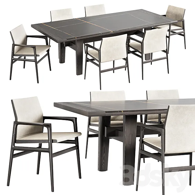 Poliform HOME HOTEL rectangular tables 3DModel Poliform HOME HOTEL rectangular tables 3DModel