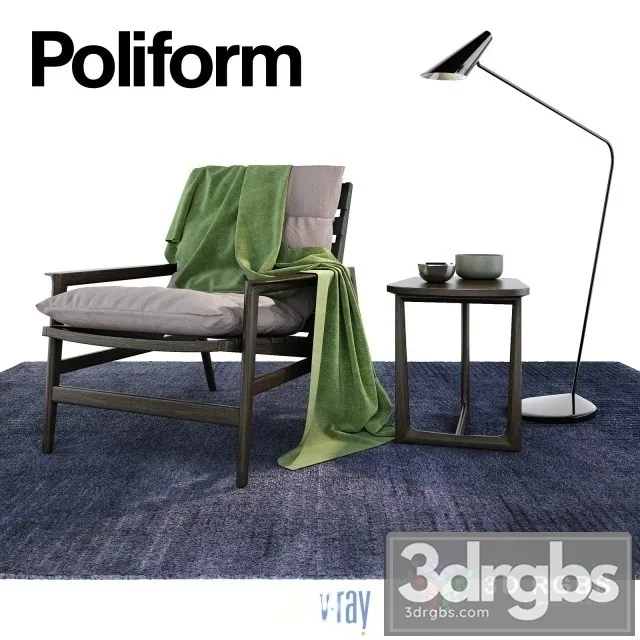 Poliform Ipanema Armchair 3D Model Download