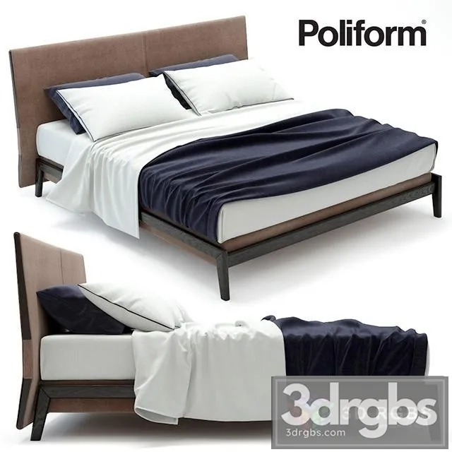 Poliform Ipanema Bed 3D Model Download Poliform Ipanema Bed 3D Model Download