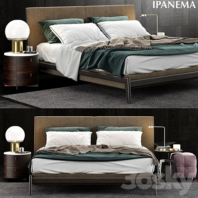 Poliform Ipanema Bed 3DModel Poliform Ipanema Bed 3DModel
