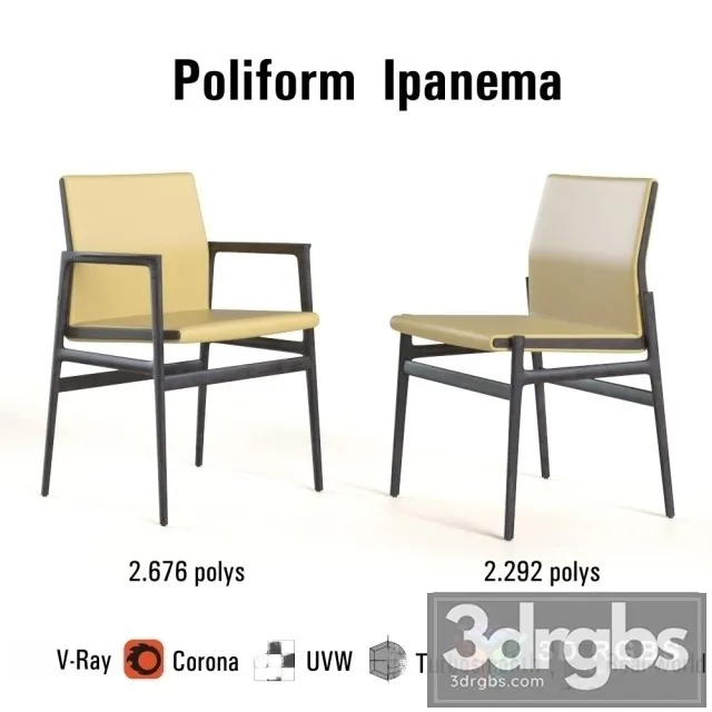 Poliform Ipanema Chair 3D Model Download Poliform Ipanema Chair 3D Model Download