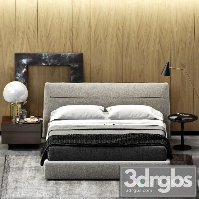 Poliform Jacqueline Bed 3D Model Download Poliform Jacqueline Bed 3D Model Download