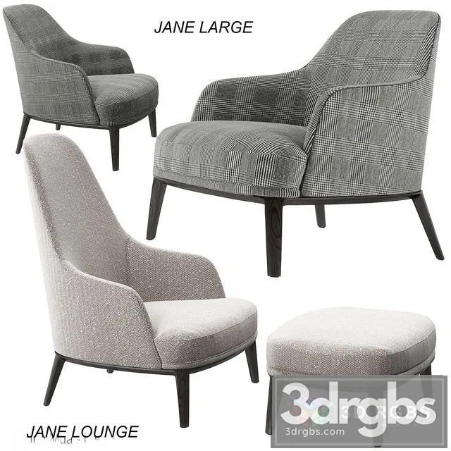 Poliform Jane Armchair 02 3D Model Download