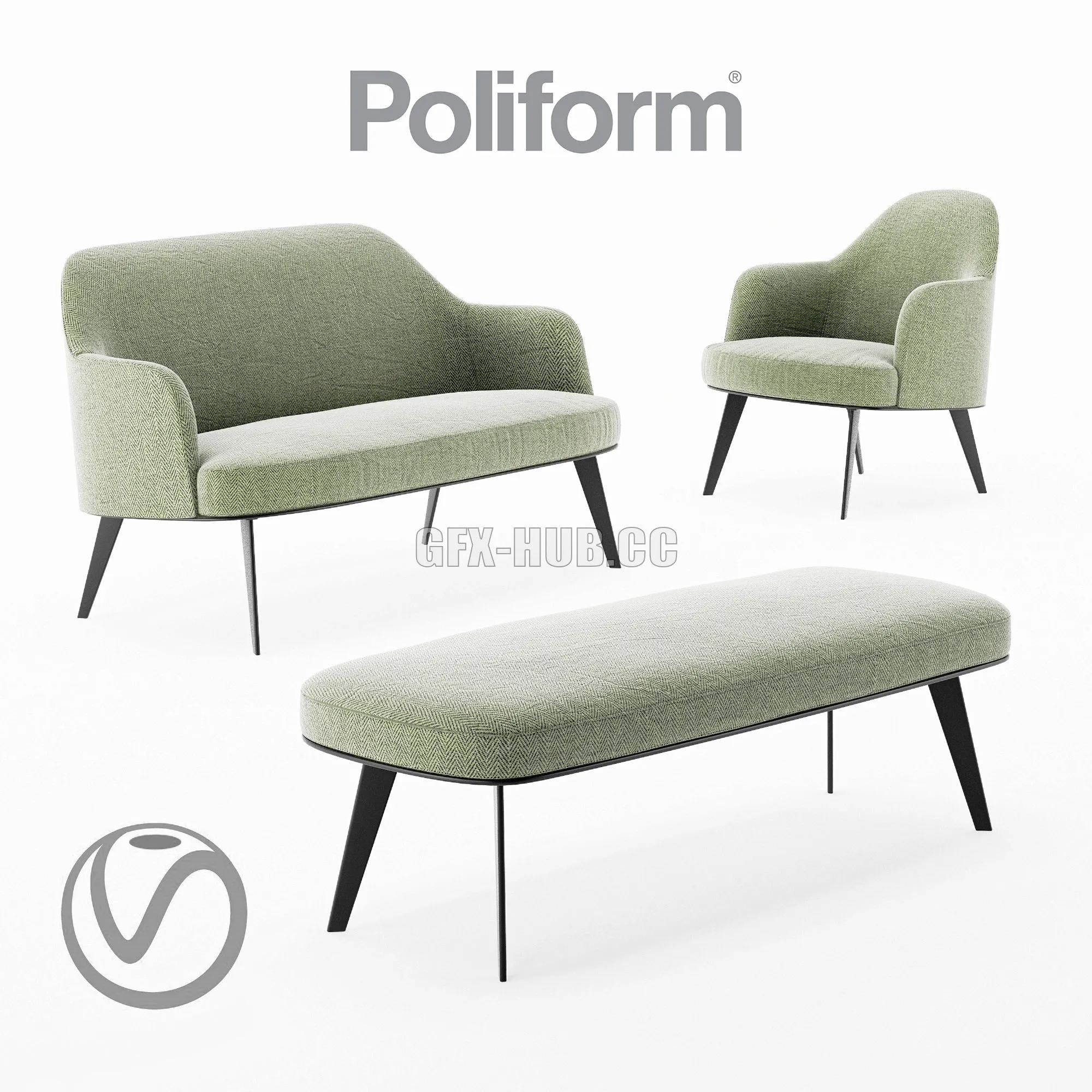 Poliform Jane Collection 3D Model
