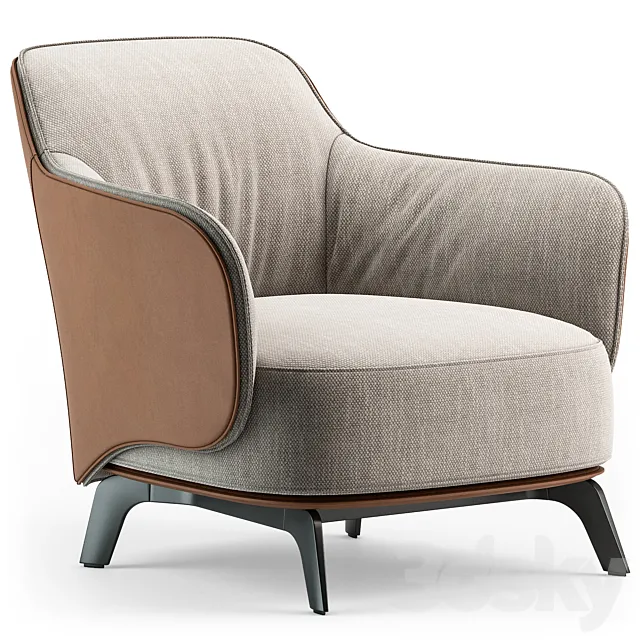 Poliform Kaori armchair set 02 3D Model