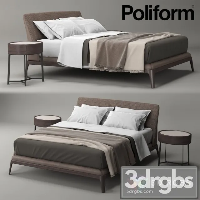 Poliform Kelly Bed 3D Model Download Poliform Kelly Bed 3D Model Download