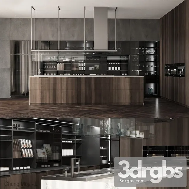 Poliform Kitchen Cabinet 2 3D Model Download Poliform Kitchen Cabinet 2 3D Model Download