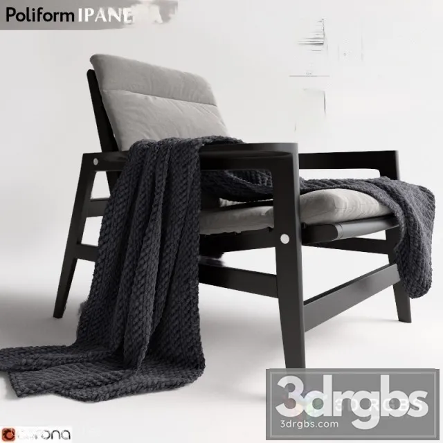 Poliform Lpamena Armchair 3D Model Download