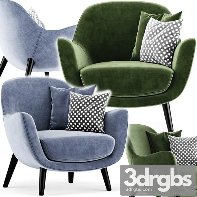 Poliform mad armchair 2 3D Model Download