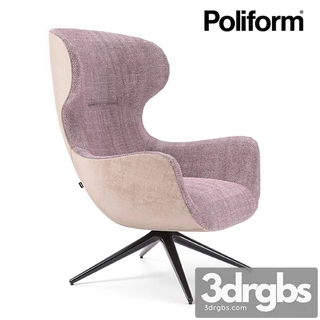 Poliform Mad Joker Armchair 1 3D Model Download