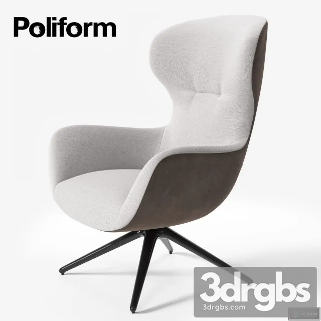 Poliform Mad Joker Armchair 3D Model Download