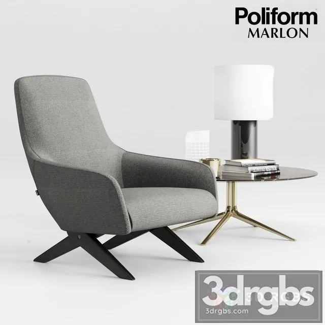 Poliform Marlon Armchair 02 3D Model Download