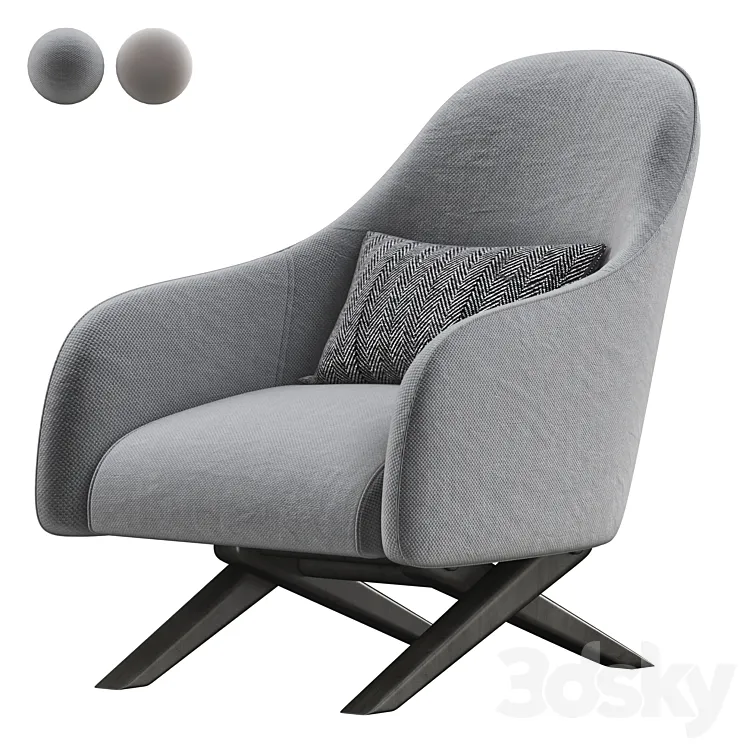 Poliform MARLON Armchair 3D Model Free Download