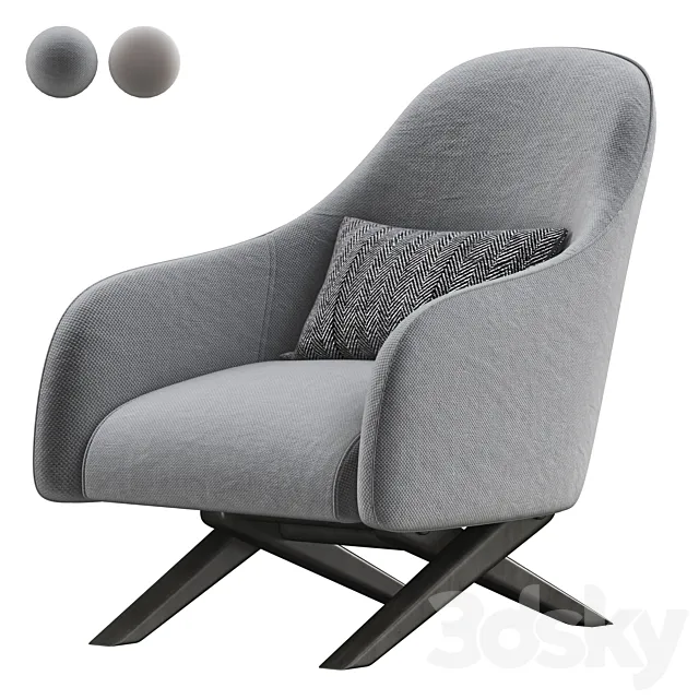Poliform MARLON Armchair 3DModel Poliform MARLON Armchair 3DModel