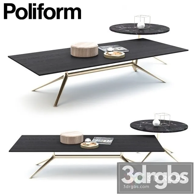 Poliform Mondrian Coffee Table 3D Model Download Poliform Mondrian Coffee Table 3D Model Download