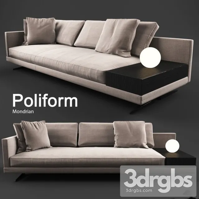 Poliform Mondrian Sofa 01 3D Model Download Poliform Mondrian Sofa 01 3D Model Download