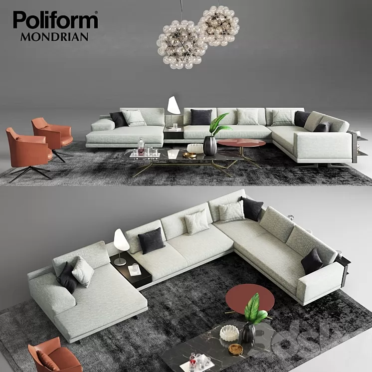 Poliform Mondrian Sofa 1 3D Model