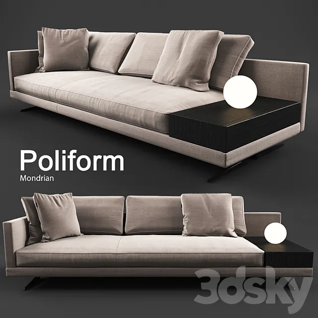 Poliform Mondrian Sofa 3DModel Poliform Mondrian Sofa 3DModel
