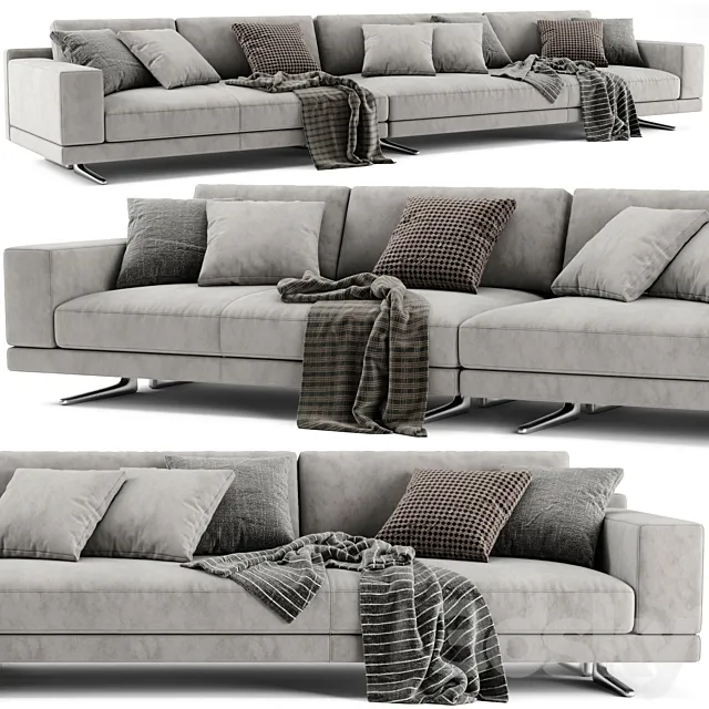 Poliform Mondrian Sofa Composition 01 3D Model Poliform Mondrian Sofa Composition 01 3D Model