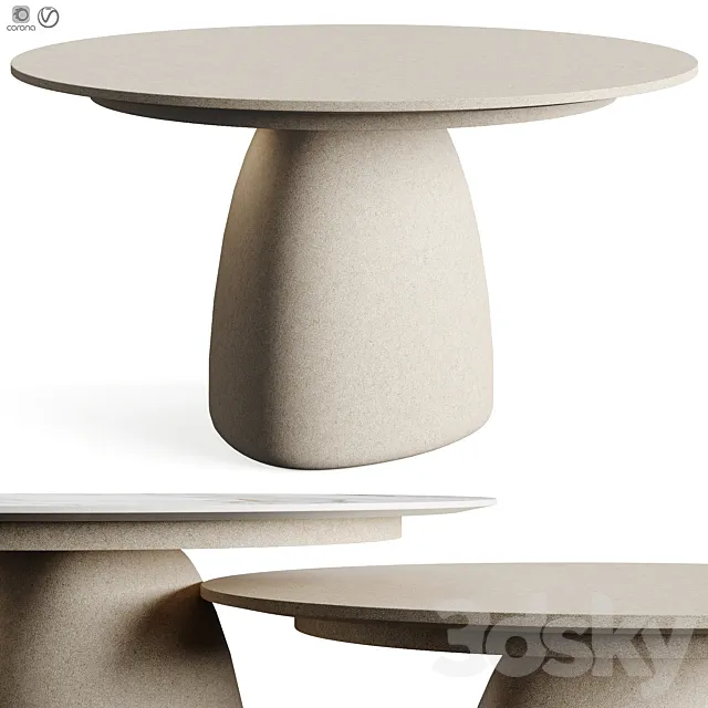 Poliform MONOLITH 2023.2 Circle One Table 3D Model Poliform MONOLITH 2023.2 Circle One Table 3D Model