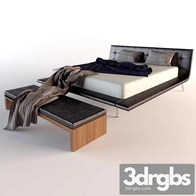 Poliform Onda Bed 2 3D Model Download Poliform Onda Bed 2 3D Model Download
