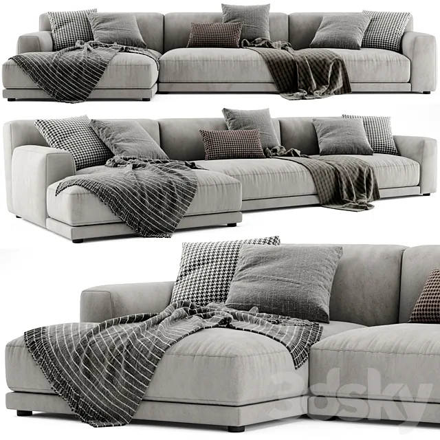 Poliform Paris Seoul Chaise Longue Sofa 02 3D Model Poliform Paris Seoul Chaise Longue Sofa 02 3D Model