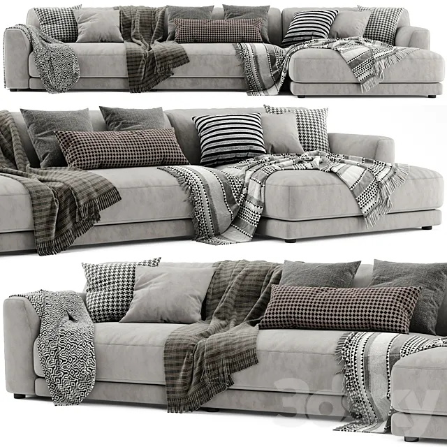 Poliform Paris Seoul Chaise Longue Sofa 3DModel Poliform Paris Seoul Chaise Longue Sofa 3DModel