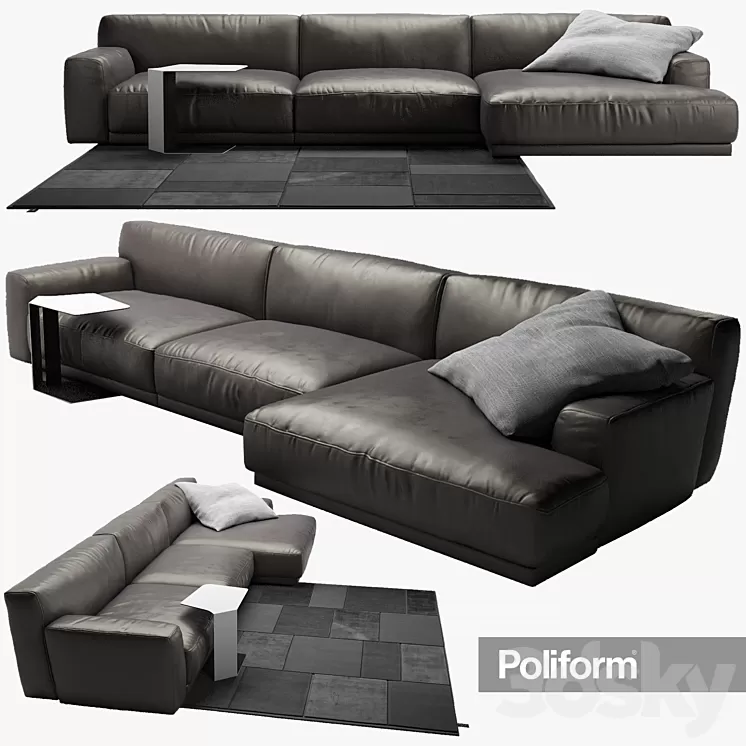 Poliform Paris Seoul sofa_2 3D Model
