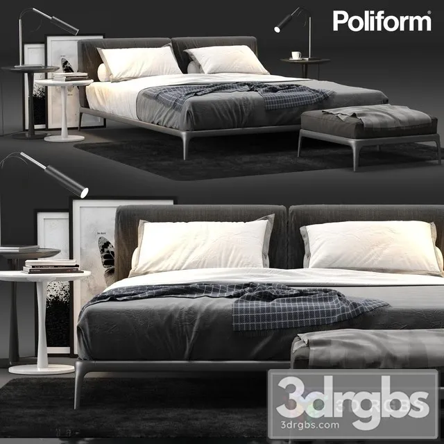 Poliform Park Bed 03 3D Model Download Poliform Park Bed 03 3D Model Download