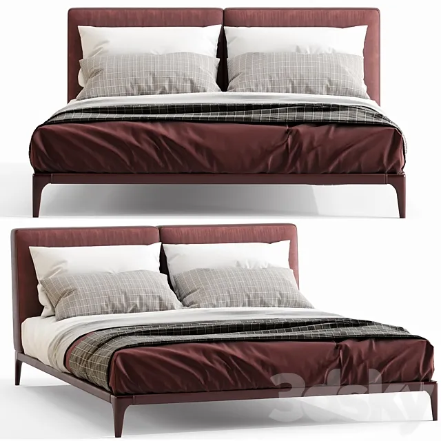 Poliform Park Uno Bed 3D Model Poliform Park Uno Bed 3D Model