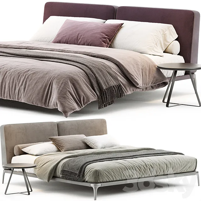 Poliform Park Uno Bed 3D Model Poliform Park Uno Bed 3D Model