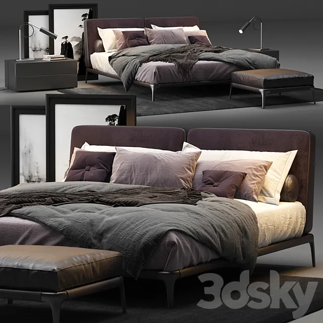 Poliform Park Uno Bed 3DModel