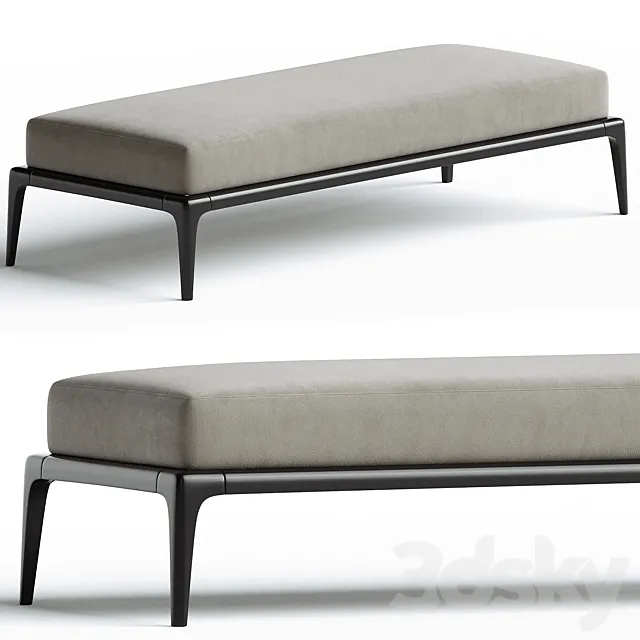 Poliform PARK Upholstered fabric bench 3D Model Poliform PARK Upholstered fabric bench 3D Model