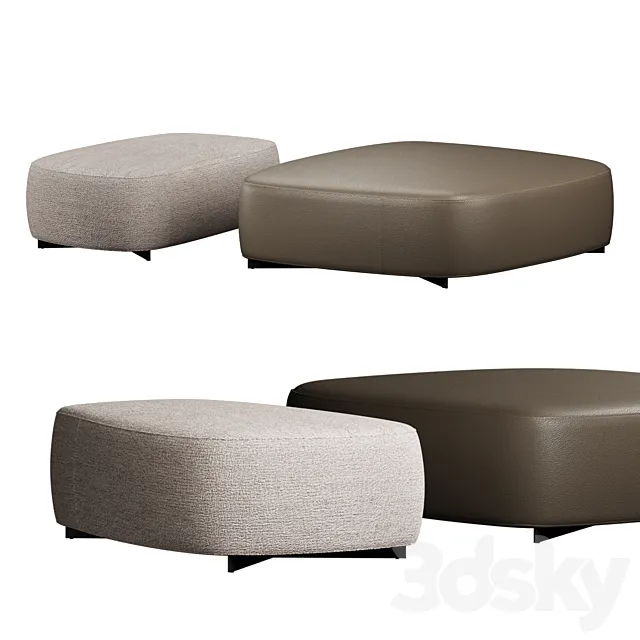 Poliform pouf Saint-Germain 3DModel Poliform pouf Saint-Germain 3DModel