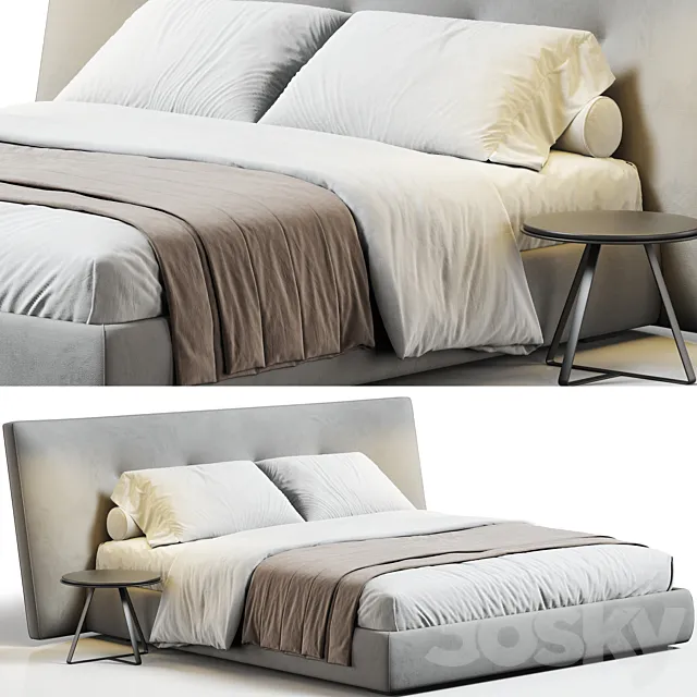 Poliform Rever Bed 3D Model Poliform Rever Bed 3D Model