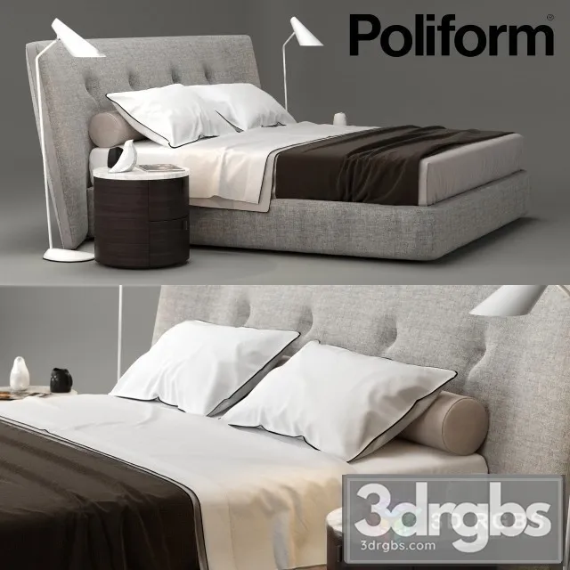 Poliform Rever Bed 3D Model Download Poliform Rever Bed 3D Model Download