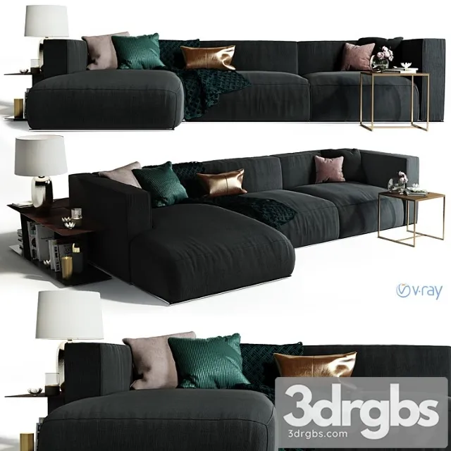 Poliform shangai sofa 2 3D Model Download Poliform shangai sofa 2 3D Model Download