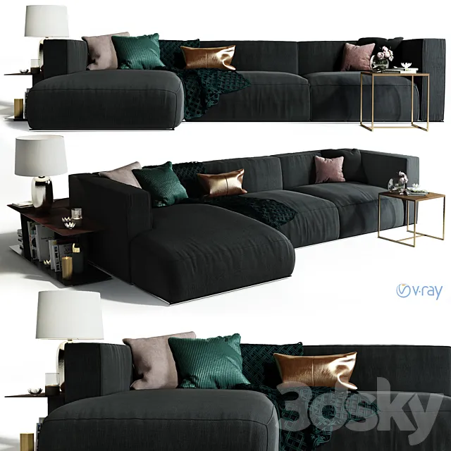 Poliform SHANGAI sofa 3DModel Poliform SHANGAI sofa 3DModel