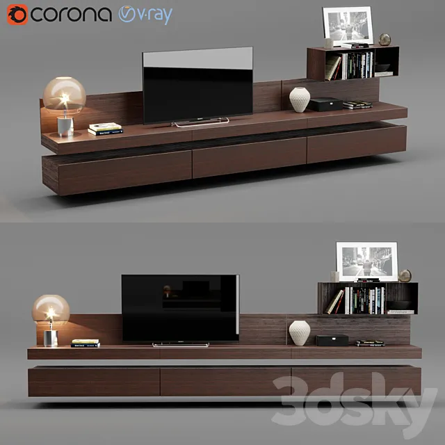 Poliform Sintesi Tv Unit 3D Model Poliform Sintesi Tv Unit 3D Model