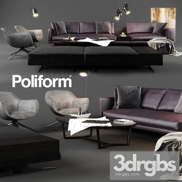 Poliform Sofa Set 01 3D Model Download Poliform Sofa Set 01 3D Model Download