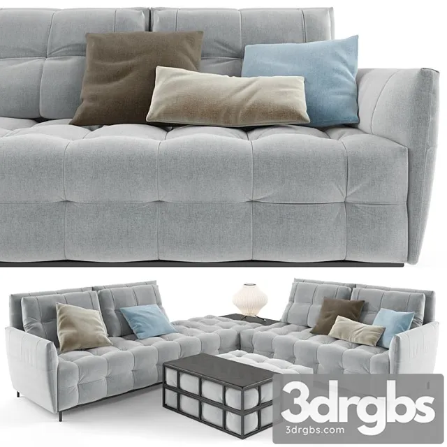 Poliform sofa set gray 2 3D Model Download Poliform sofa set gray 2 3D Model Download