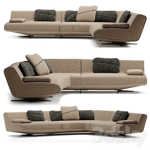 Poliform-sofa-SYDNEY-SYTS140_SYAD180_SYTD140 3D Model