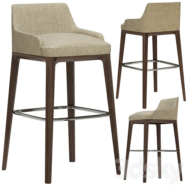 Poliform SOPHIE bar stool 3D Model Poliform SOPHIE bar stool 3D Model
