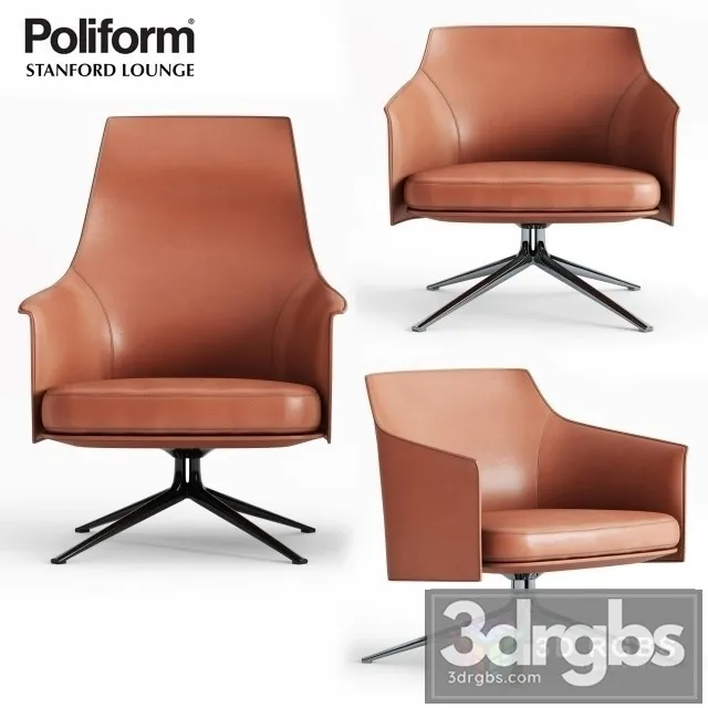 Poliform Stanford Armchair 3D Model Download
