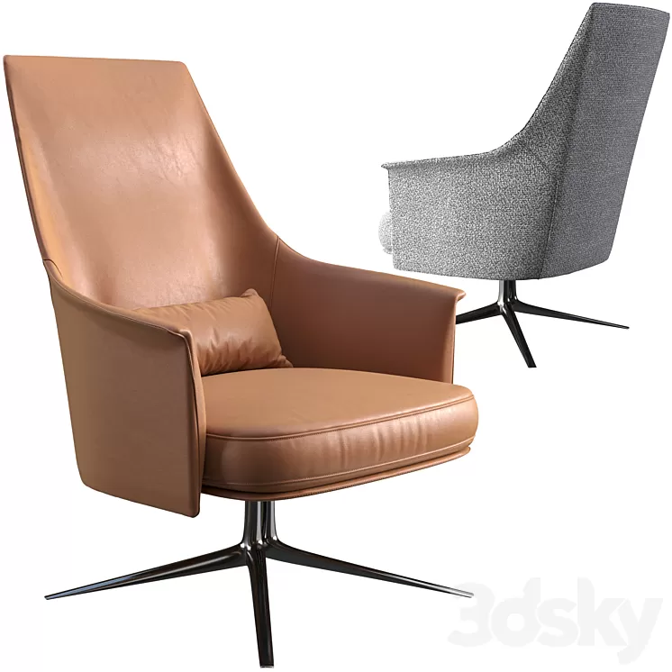 Poliform Stanford Bridge office armchair 3D Model